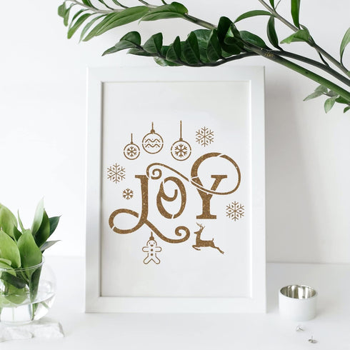 12 Pcs Christmas Stencils, 12'' Round Large Christmas Stencils for Painting on Wood Sign Front Door Hanger Xmas Home Decor...