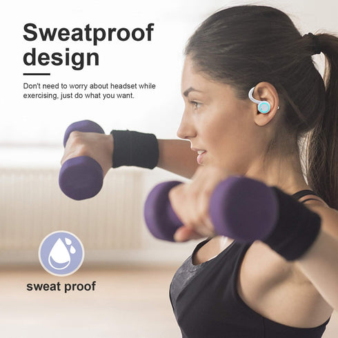 APEKX True Wireless Earphones with Charging Case IPX 7 Waterproof Over Ear Bluetooth Headphones Built-in Mic Deep Bass Headset for Sport Running -...