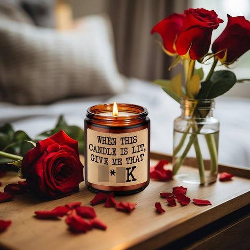 GSPY Scented Candle - Cute Gifts for Boyfriend - Bachelorette Gifts for Bride - Funny Christmas, Anniversary, Birthday, 5 Senses Presents for Him,...