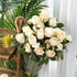 Hawesome 3 Bunches Artificial Flowers Silk Roses Buds Realistic Bouquet Arrangement for Decoration Wedding Party Centerpieces (Champagne)...