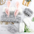 YISSION 6Pcs Face Wash Headbands and Wristbands Set Bunny Ears Headbands Spa Headband Makeup Headband Skincare Headbands with Wristbands for Women...