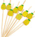 PuTwo Cocktail Picks Handmade Bamboo Toothpicks 100pcs 4.7" in Yellow Pineapples...