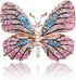 Delicate Butterfly Rhinestone Brooch Pin - Glittering Crystal Butterfly Brooch Pin for Women and Girls...