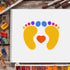 FINGERINSPIRE Footprint Stencil Template 11.6x8.3 inch Plastic Baby Shower Footprint Pattern Drawing Painting Stencils Rectangle Reusable Stencils...