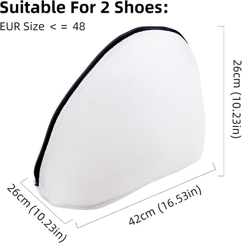 GOGOODA 2PCS Shoe Wash Bags Multi-use Laundry Mesh Bags for Sneaker, Flat Shoes, etc...
