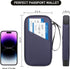 Family Passport Holder, Travel Document Organizer, Premium Wallet for Women and Men, RFID Blocking Portable Capacious Foldable Case Bag or Cards, ...