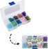 PH PandaHall 200pcs Frosted Glass Beads 10 Color 8mm Sea Glass Beads Spacers Matte Bead Ocean Blue Loose Bead for Friendship Bracelet Necklace Mot...