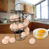 Egg Skelter Deluxe Modern Spiraling Dispenser Rack - Freestanding Wire Chicken Egg Storage Organizer Display Holder Basket for Countertop Kitchen,...