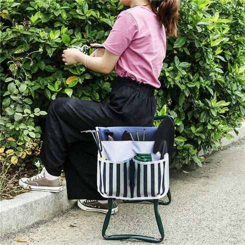 Garden Storage Bag, Foldable Garden Kneeler Tool Bags Outdoor Work Portable Storage Seat Bag Fabric Portable Storage for Gardening Tools (ONLY Bag...