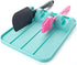 Silicone Spoon Rest for Multiple Utensils, Heat Resistant Utensil Rest with Drip Pad, BPA-free Spoon Rest for Kitchen Counter(Turquoise)...
