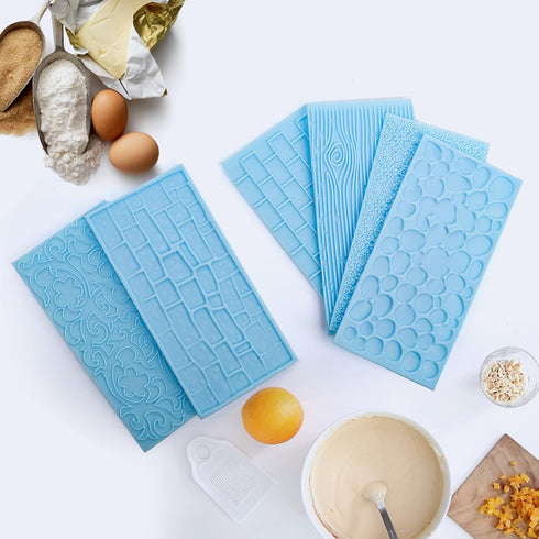 Tosnail 14 Pieces Fondant Impression Mats Molds Lace Embossing Mat for Gum Paste, Cupcake, Biscuits, Fondant Cake, Wedding Cake Decoration...