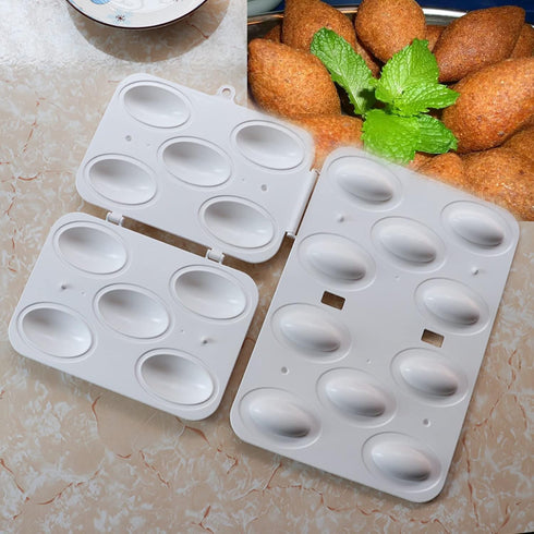Kofte Meatball Maker Press Mold 5 In 1 Set, 3 Steps Easily To Make Pro Kubba Rollers 3inch X 2inch With Hook Holes...