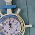 Mediterranean Style Anchor Clock Beach Sea Theme Nautical Wheel Rudder Steering Wheel Decor Wall Hanging Decoration...