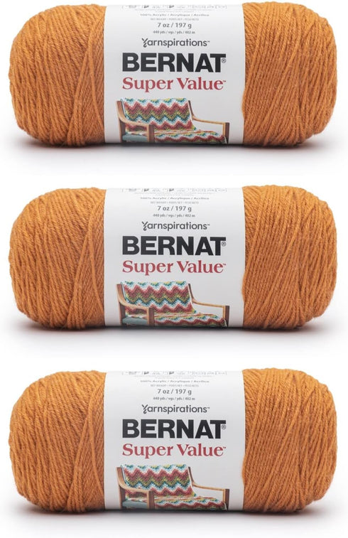 Bernat Super Value Yarn, 3 Pack, Masala 3 Count......