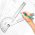 Stainless Steel Protractor 180 Degrees Two Arm Ruler Adjustable Angle Protractor Woodworking Ruler Craftsman Angle Measure Tool (10 cm/ 3.94 Inch)...