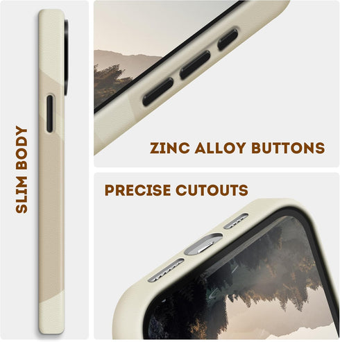 Vegan Leather Magnetic Case for iPhone 15 Pro Max Wireless Charging, MagSafe Compatible, Metal Buttons, Shockproof Protective Phone Case Cover for...