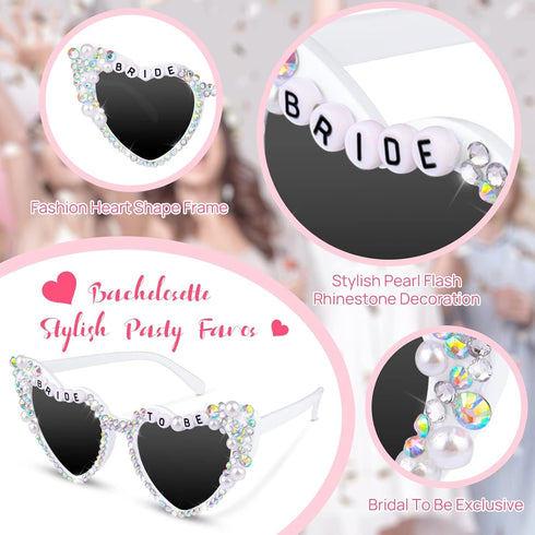 JUSTOTRY Bride Sunglasses For Bachelorette Bride To Be Sunglass For Bachelorette Party Gifts Accessories Party Favors...