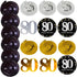 80th Birthday Party Decorations Kit - Gold Glittery Cheers to 80 Years Banner,Poms,12Pcs Sparkling 80 Hanging Swirl for 80th Anniversary Decoratio...