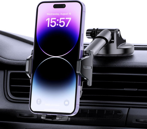 HHJ Phone Holders for Your Car,2-in-1 Car Phone Holder Mount, Car Dashboard Windshield Air Vent Hands-Free Car Phone Holders for iPhone All Phones...