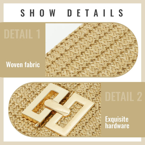 Freie Liebe Straw Clutch Purses for Women Summer Beach Bag Woven Purse Wicker Rattan Envelope Clutch for Wedding...
