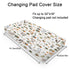 Watercolor Cats Boho Leaves Flowers Changing Pad Covers Cute Cats Tropical Plants Diaper Change Table Pad Sheets for Girl Boy Soft Breathable Stre...