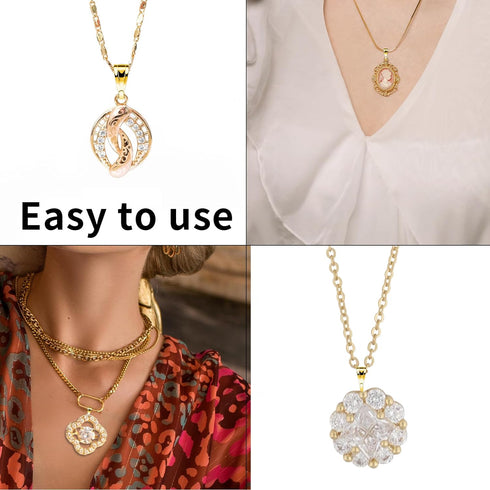 200 Pcs Pinch Bail for Jewelry Making, Pinch Bails for Pendants Necklace Pendant Clasps Connectors Pinch Clip for for Necklace Dangle Charm DIY Cr...