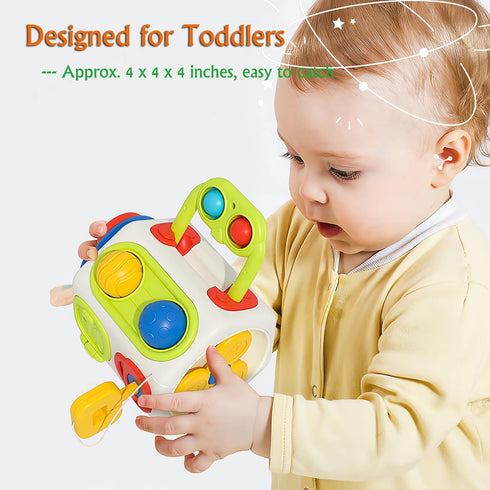 10-in-1 Montessori Busy Cube for Toddlers 1-3, Toddler Baby Learning Educational Toys Gifts for 9-18 Months & 2-5 Year Old Boys Girls, Fidget Busy...