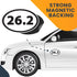 Magnet Me Up: 26.2 Marathon Black Oval Magnet Decal - 4x6 Inches, Automotive Magnet for Car, Truck, SUV - Runner's Pride Car Magnet, Marathoner's ...