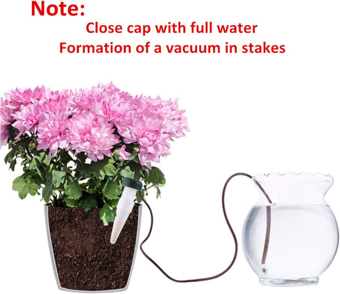 10 Pack Plant Watering Stakes Automatic Devices Plant Self Drip Irrigation Slow Release Indoor Outdoor Terracotta Water Spikes for Potted Plants F...