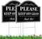 2 Pack Keep Off Grass Sign with Stakes, 12x9 inches Please Keep Dogs Off Grass Sign for Yard- Stay Off Lawn Sign- Don't Step On The Grass Sign- Do...