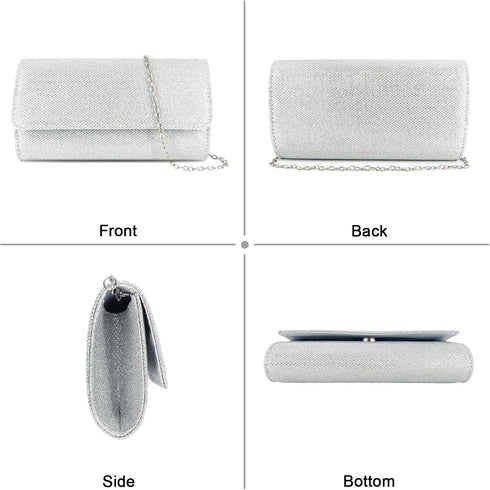 Evening Bag Clutch Purses for Women Sparkling Handbag Wedding Party Cocktail Prom Purse Crossbody Shoulder Envelope Bag...