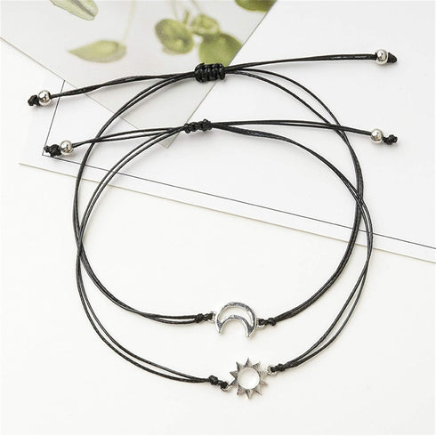 2 Pcs Pinky Promise Distance Matching Bracelet Friendship Couple Bracelet Heart Infinity Evil Eye Butterfly Star Moon Elephant Bracelets Mother Da...