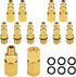 12 Pieces 1/4" NPT Air Coupler & Plug Kit, Air Compressor Hose Fitting Kit, Industrial Type D Quick Connector Set...