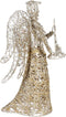 ABOOFAN Angel Christmas Tree Topper Gold Glitter Christmas Treetop Decoration Coated Metal Angel Xmas Tree Topper Ornaments for Holiday Home Offic...