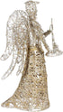 ABOOFAN Angel Christmas Tree Topper Gold Glitter Christmas Treetop Decoration Coated Metal Angel Xmas Tree Topper Ornaments for Holiday Home Offic...