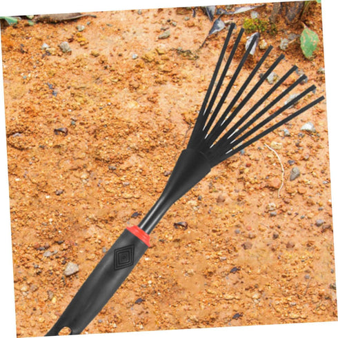 LIOOBO 2pcs 9 Tooth Rake Leaf Rake 9 Root Garden Rake Gardening Rake Garden Rake Gardening Tools Handheld Rake...