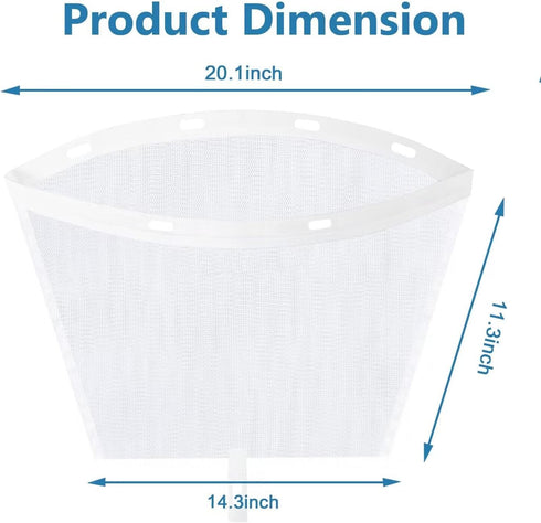 6570-392 Filter Net Bag for Jacuzzi, Hot Tub Mesh Skimmer with 7 Clip Holes (2002-2013 Debris Attachment)...