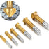 KEWAYO 3 Flute 90 Degree HSS Chamfering Tool Bit Countersink Drill Bit Set for Metal Wood Plastic Woodworking Metal Working Tool Bit Set, Pack of ...