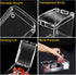 HANHAN Clear Seasoning Boxes 4 PCS, Messar Acrylic Spice Shakers Spice Jars Spice Pots Cruet Jars Condiment Bottles Kitchen Storage Containers wit...