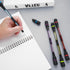 4 Pieces Spin Cool Pens, Rolling Finger Spin Game Pens with Weighted Ball Anti-Slip Stationery Set with Refills Black Ink for Students Entertainme...