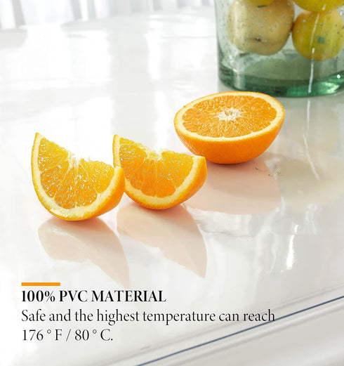 Deep Dream 1.5mm Clear Desk Cover Protector, 14×24 Inch Clear Desk Cover, Rectangular Vinyl Desk Pad, PVC Plastic Table Cover for Office, Dresser,...