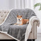 Qeils Dog Blankets for Small Dogs - Waterproof Cat Blanket Washable - Sherpa Fleece Puppy Blanket, Soft Plush Reversible Throw Protector for Bed C...