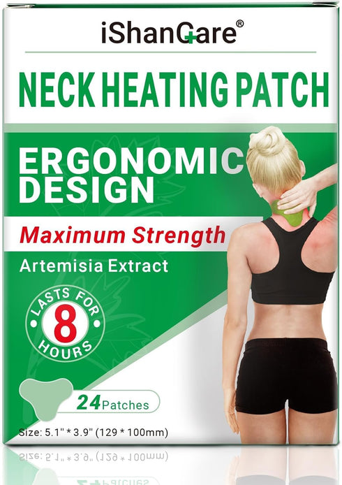 Neck Patches - 24 Count Warming Herbal Plaster Maximum Strength Heat Patches, 8 Hours Deep Heating Extra Strength Joint Soreness Soothing Patch fo...