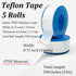 5 Rolls Premium Plumbers Tape, Teflon Tape, Plumbing Tape, Thread Seal Tape for leaks, PTFE Tape, Shower Head, Waterproof Pipe Sealant Tape, Water...