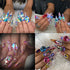 DONGZHOU 100pcs Mix Shape Crystal AB Nail Art Rhinestone Gems Point Back Fancy Stone Sew On Rhinestone Loose Crystal Sewing for Clothing Wedding D...