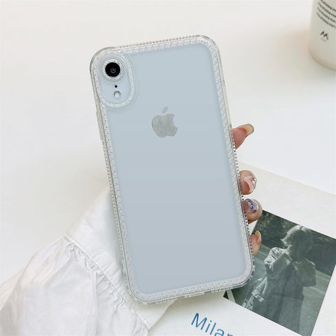 for iPhone XR Case Cute Clear Bling Crystal Diamond Phone Case, with Sparkle Camera Len Protector Soft TPU Cover Case for Women Girls, Clear......