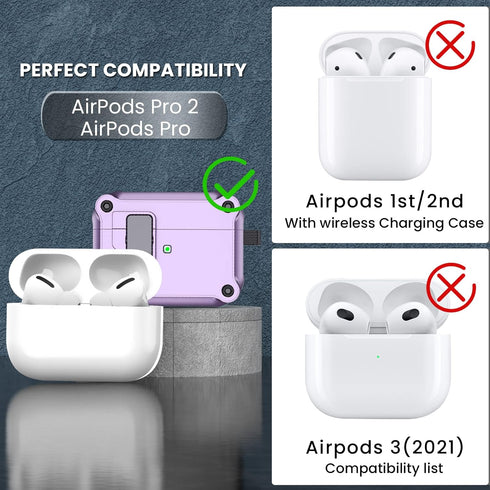 Lopnord for Airpod Pro Case Cover with Cleaner Kit, Compatible with Airpods Pro 2nd Generation Case/1st Generation (2023/2022/2019), Shockproof Lo...