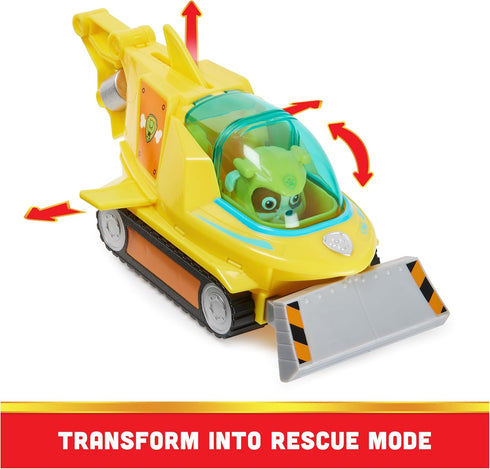 Paw Patrol Aqua Pups Rubble Transforming Hammerhead Shark Vehicle with Collectible Action Figure, Kids Toys for Ages 3 and up...