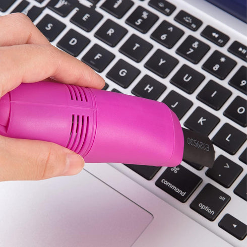 Mini Nail Dust Vacuum, Desktop Vacuum Cleaner Large Suction Brush Head Prevent Heating for Crumbs (Blue)...