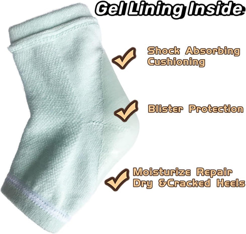 Gel Heel Strap for Kids with Heel Sensitivity from Severs Disease, Plantar Fasciitis Size Kids Size 3-7/Women Size 5-9 (1 Pair)...